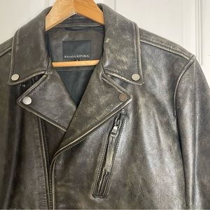 Banana Republic Leather Moto Jacket S